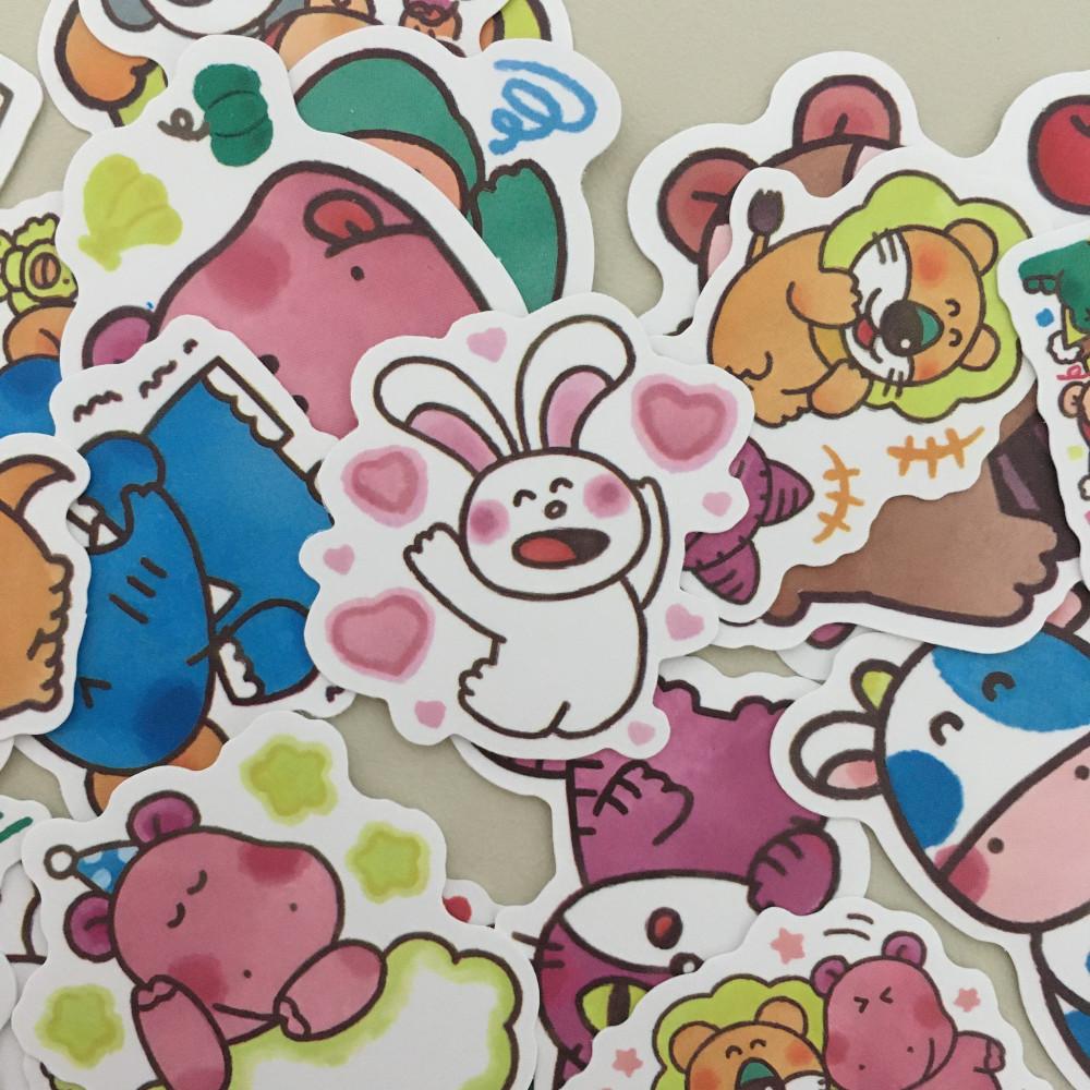 타베코 도부츠 조각 스티커 40pcs