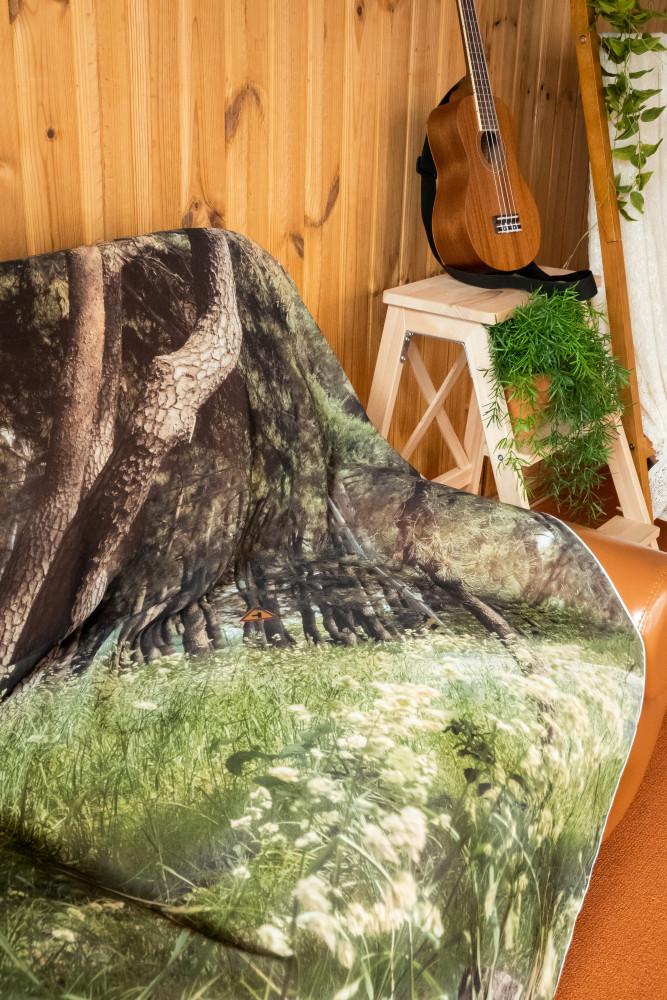 아늑한 숲속 드라이브 쉬폰/새틴 패브릭 포스터 홈카페 인테리어 제품촬영 배경지 소품