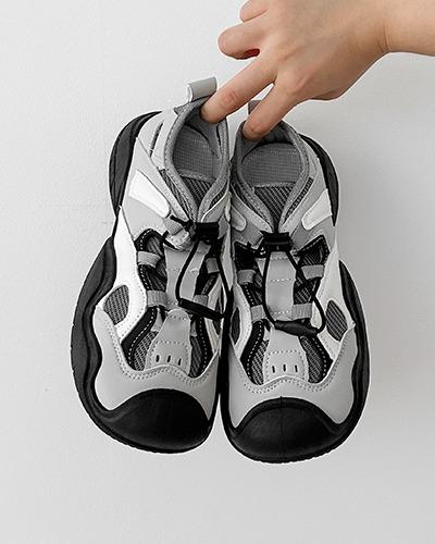 (당일출고/2가지버전) 코멜 스트링 밴딩 어글리 운동화 샌들 스니커즈