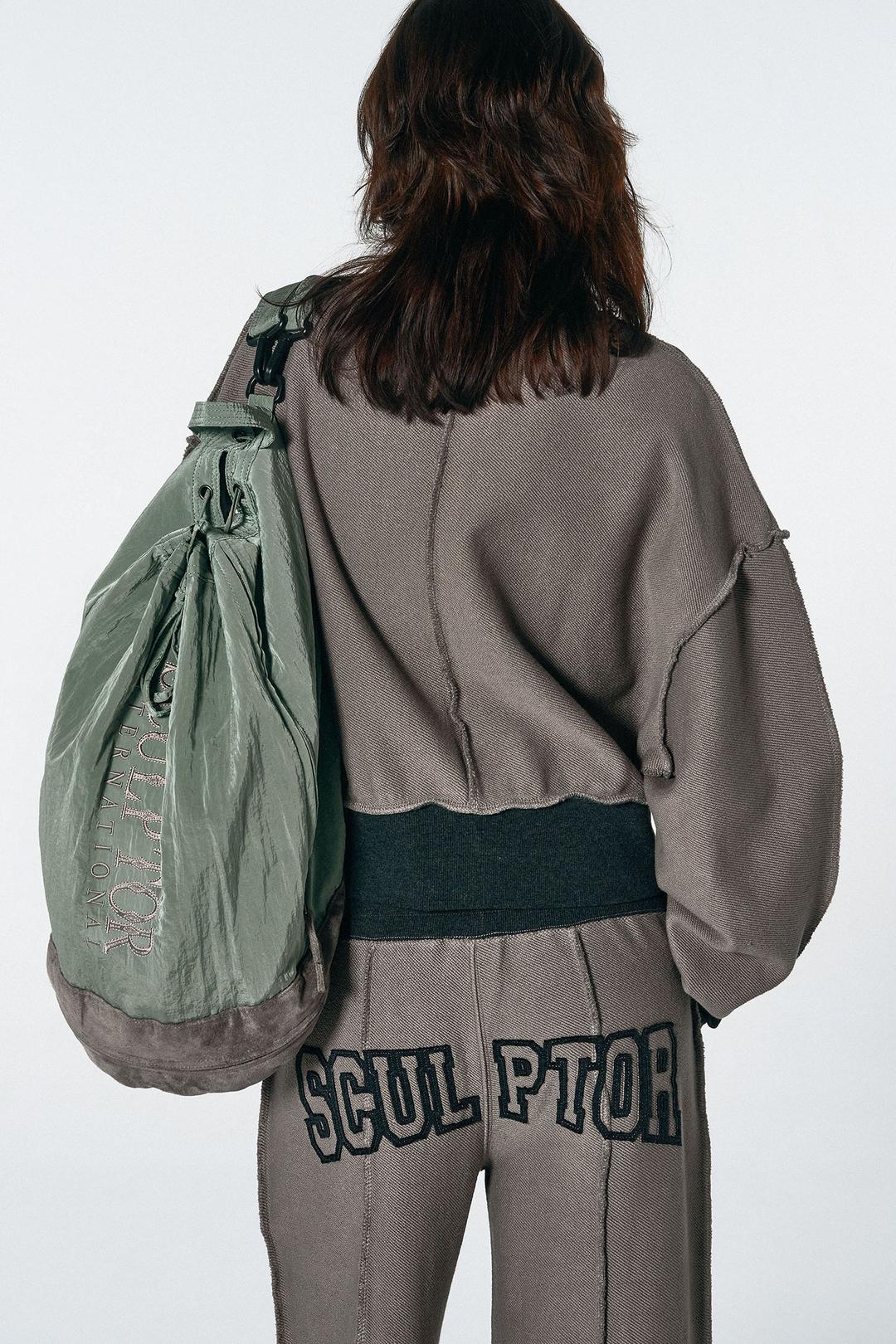 Two Way Bucket Messenger Bag Sage