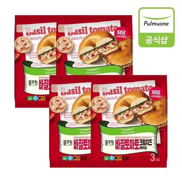 풀무원 바질토마토 크림치즈 베이글 435gX4개