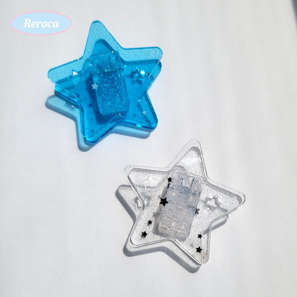 [레로카] 별별별 글리터 아크릴 집게 2종