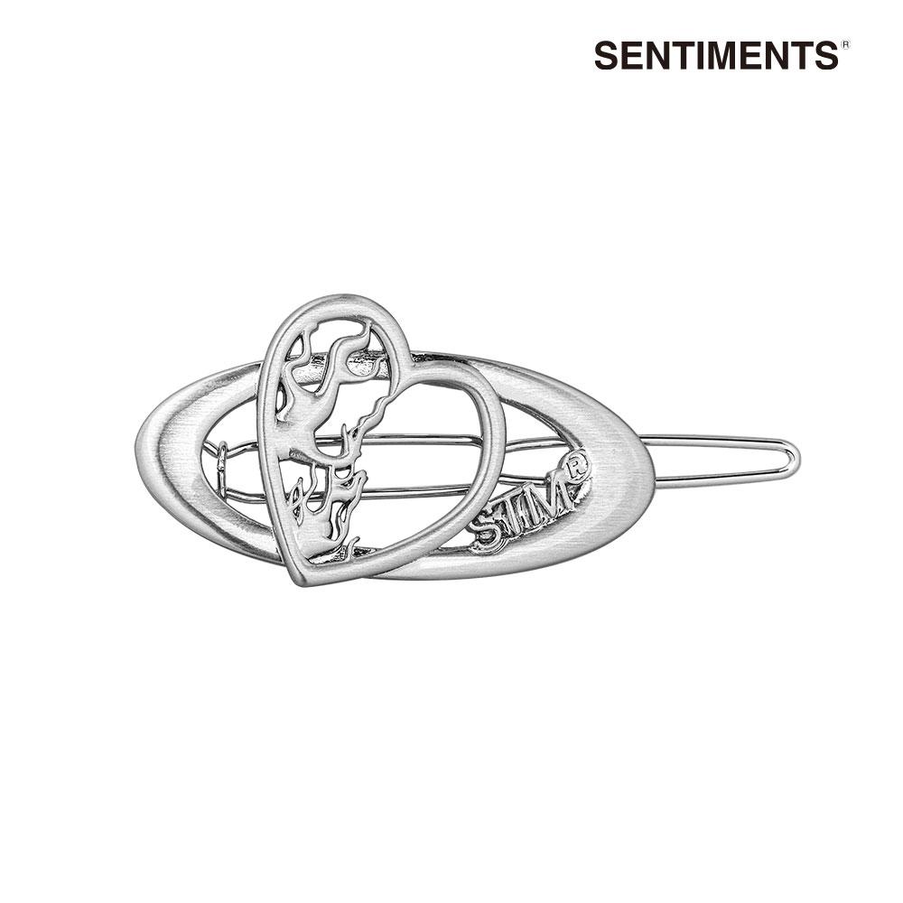 NO.484 [SILVER] HEART EARTH STM HAIR PIN 에스티엠 실버 하트 헤어핀