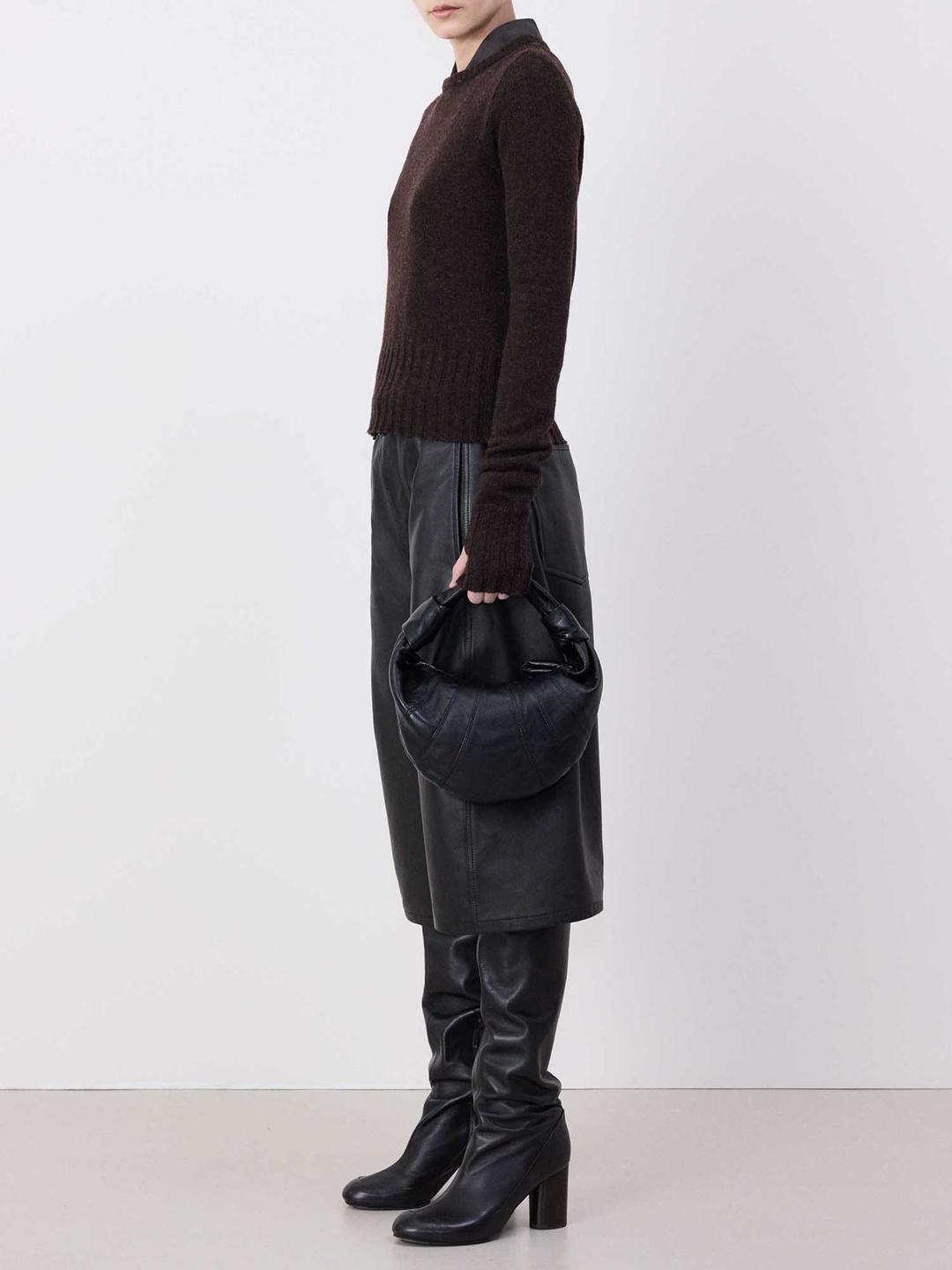 (WOMEN) Mini Fortune Croissant Bag - Black