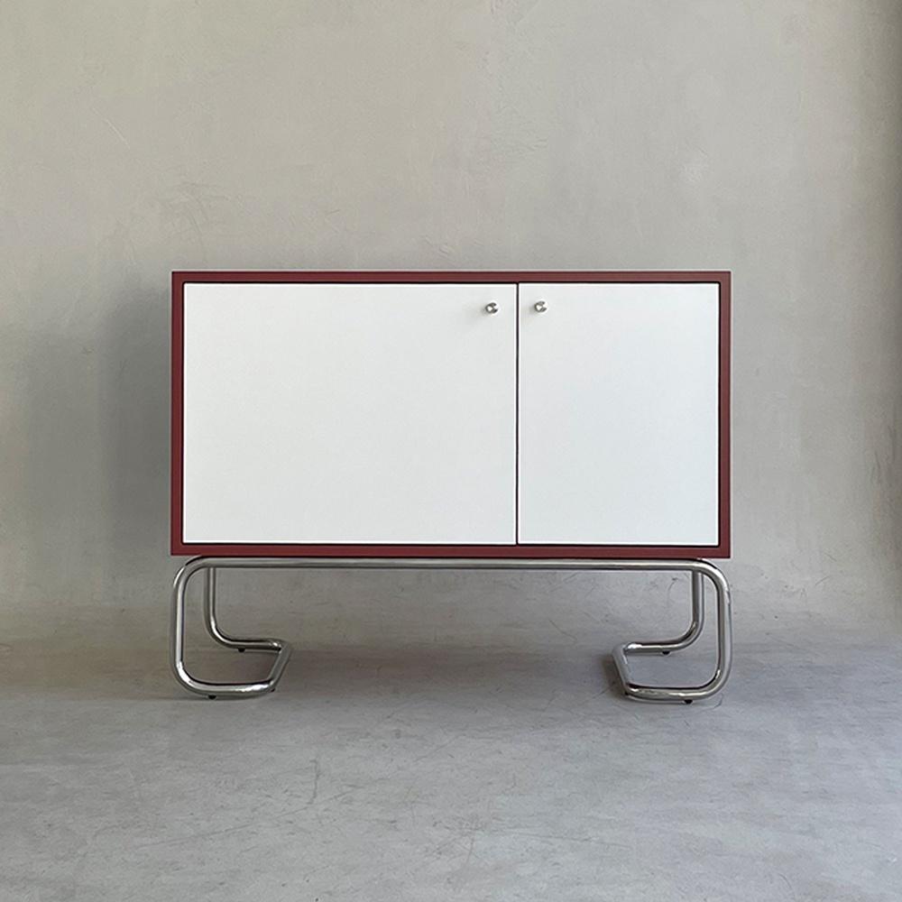 GADO cabinet / redbrown & white 가도 캐비닛 장식장