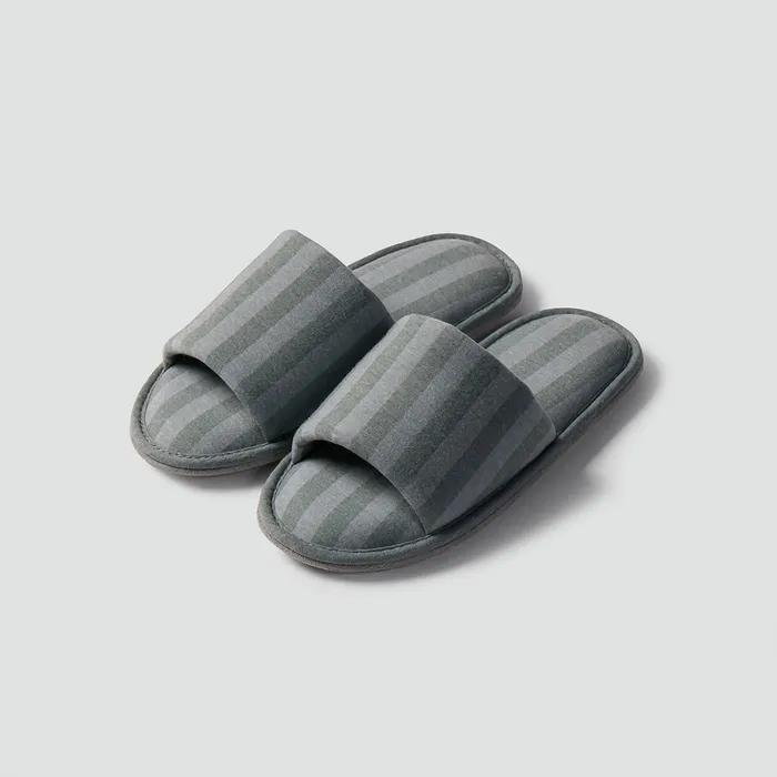 [JAJU/자주] 볼드 스트라이프 거실화_M_카키