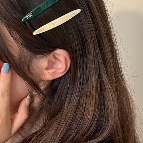 [1+1할인] 프랑스핀 타원형 로맨틱 고급 헤어 수입 실핀