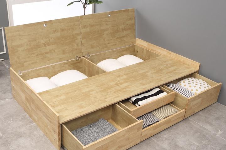 [리퍼] 무헤드 슈퍼싱글 퀸 킹 침대프레임 원목 침대