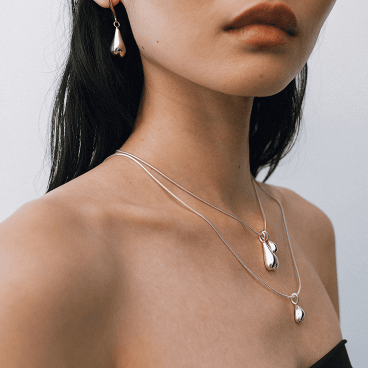 Love pendant necklace [long chain +pendant L]