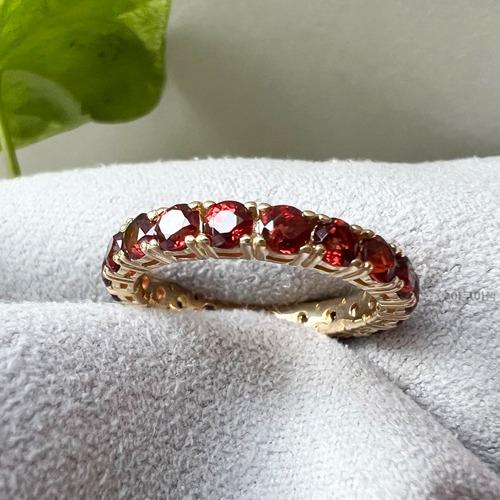 [가넷R023] 천연가넷 이터너티반지 (14K/18K)