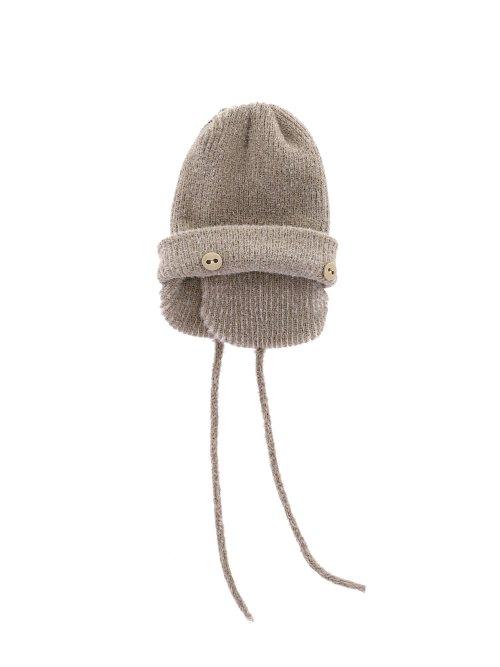 2-WAY EARFLAP BEANIE BEIGE