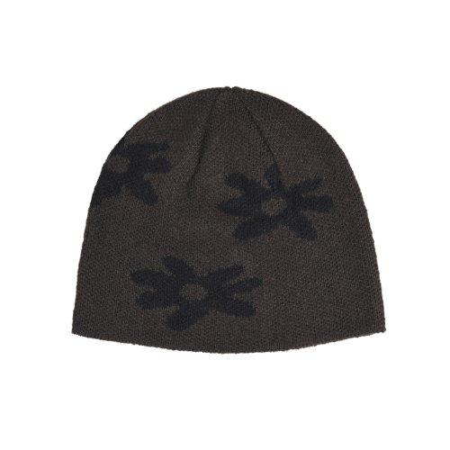 Mohair Flower Beanie -[DARK BROWN]