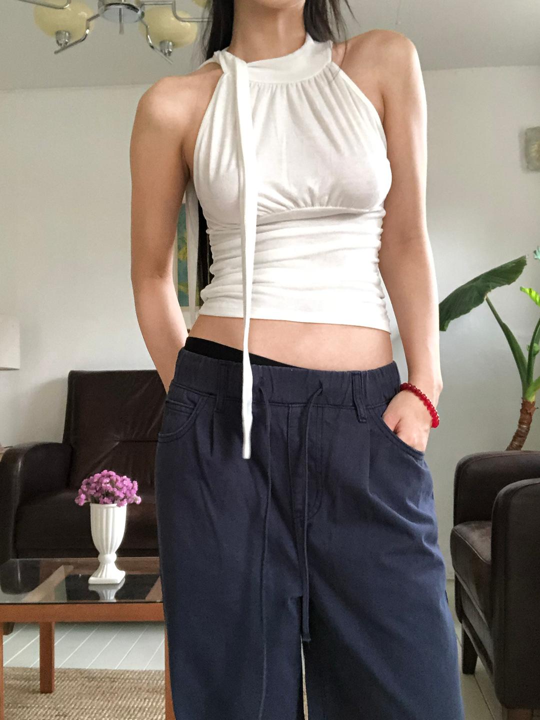 Scarf Halter Sleeveless (3color)