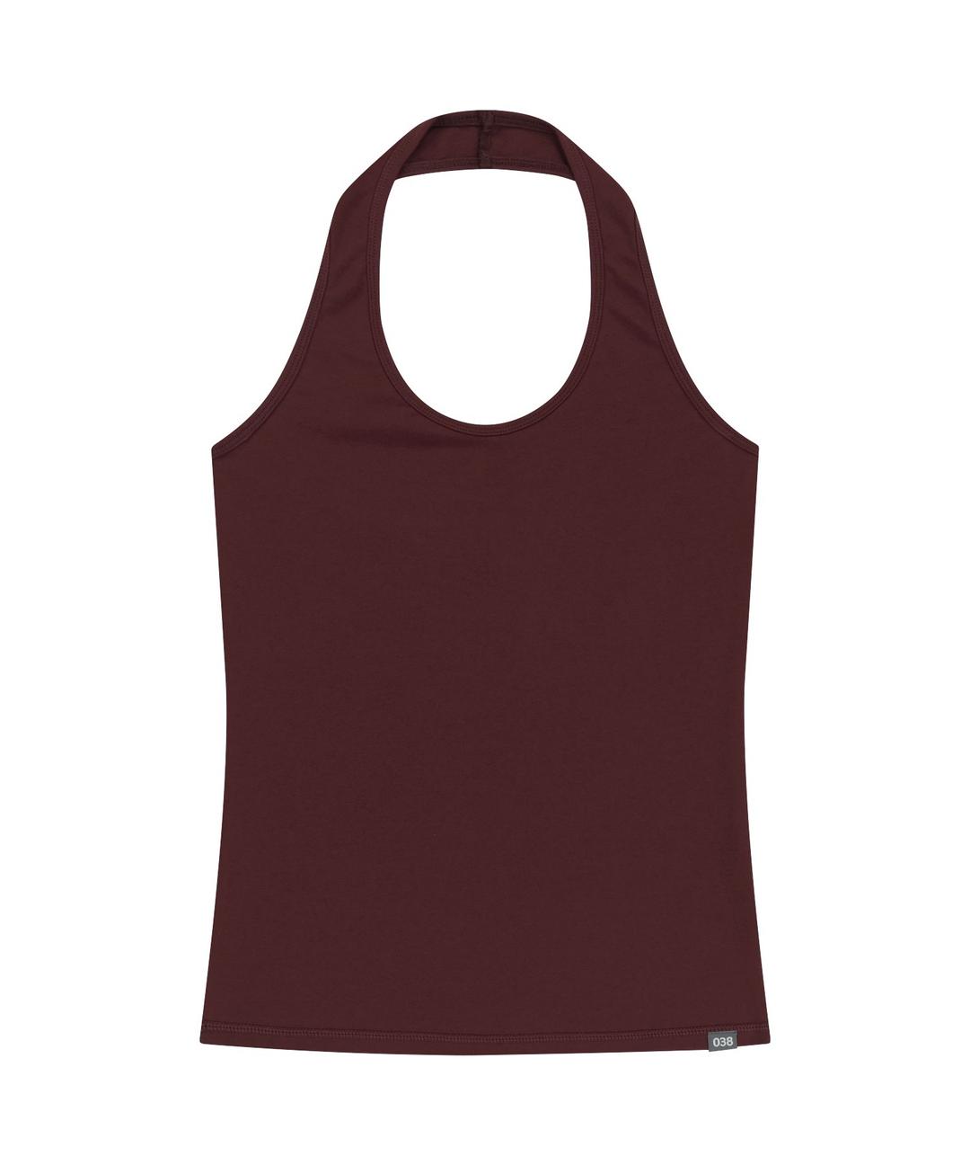 038 HALTER NECK SLEEVELESS WINE