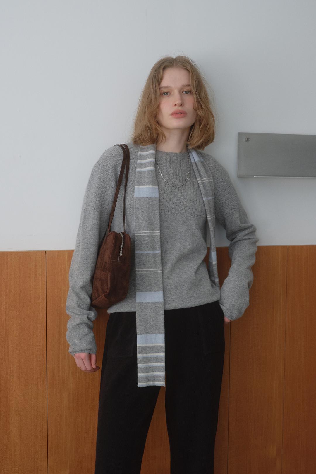 Muffler Knit Set (grey)