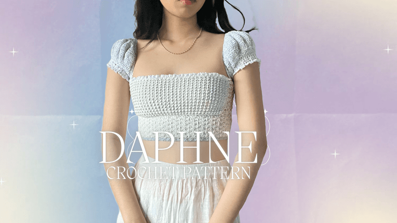 Daphne Top Crochet Pattern by Stitched By Denise