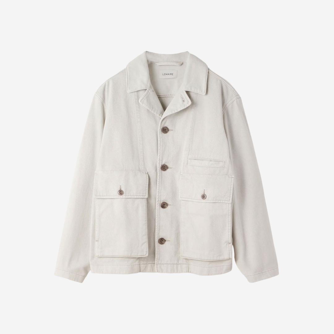 Lemaire Boxy Jacket Denim Snow Grey