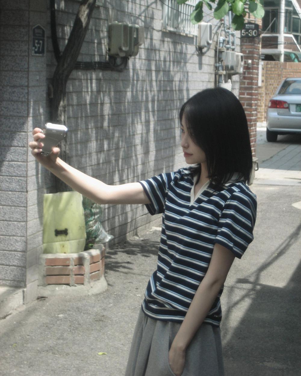 언버티 join stripe short sleeve t