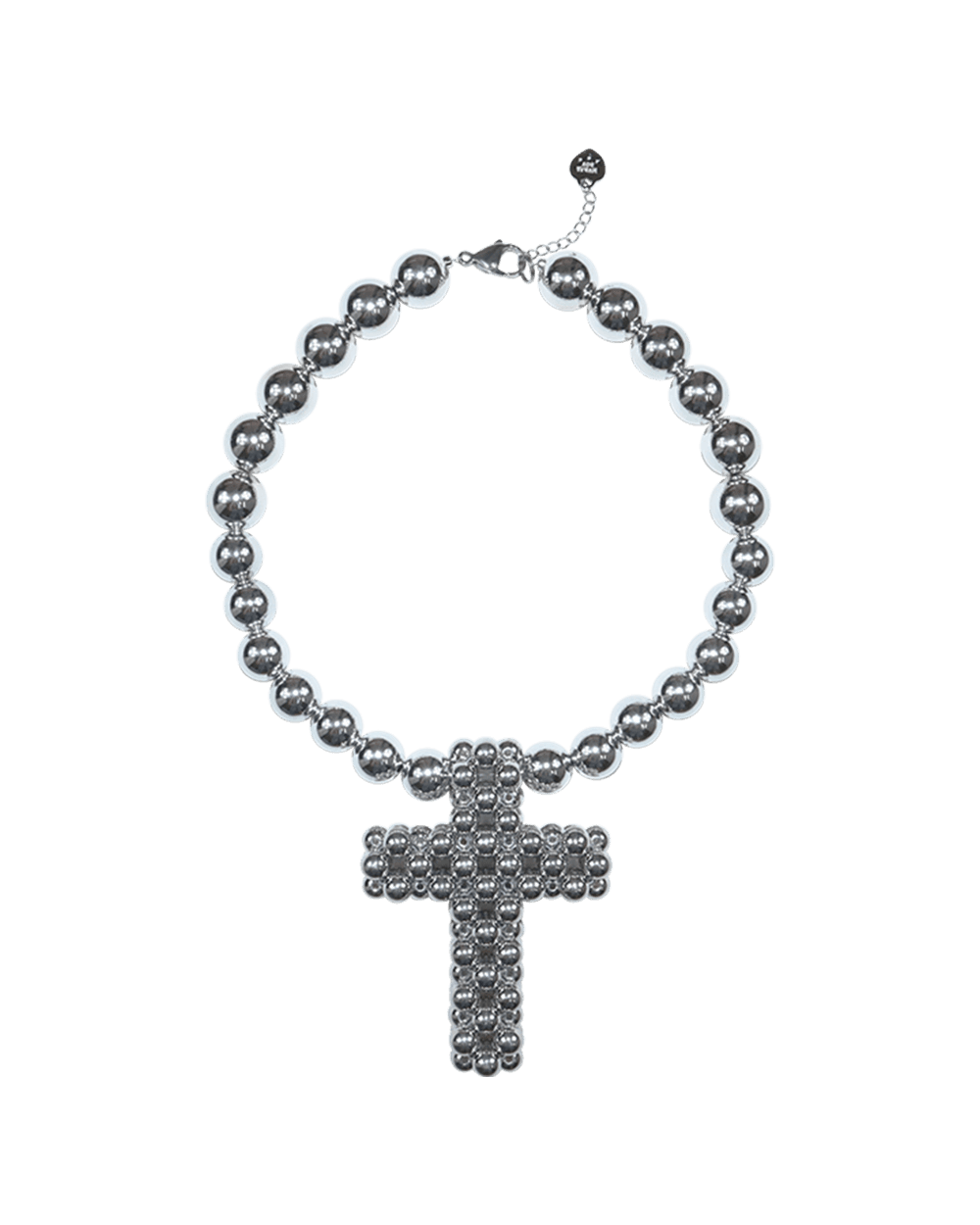 Big ball cross necklace