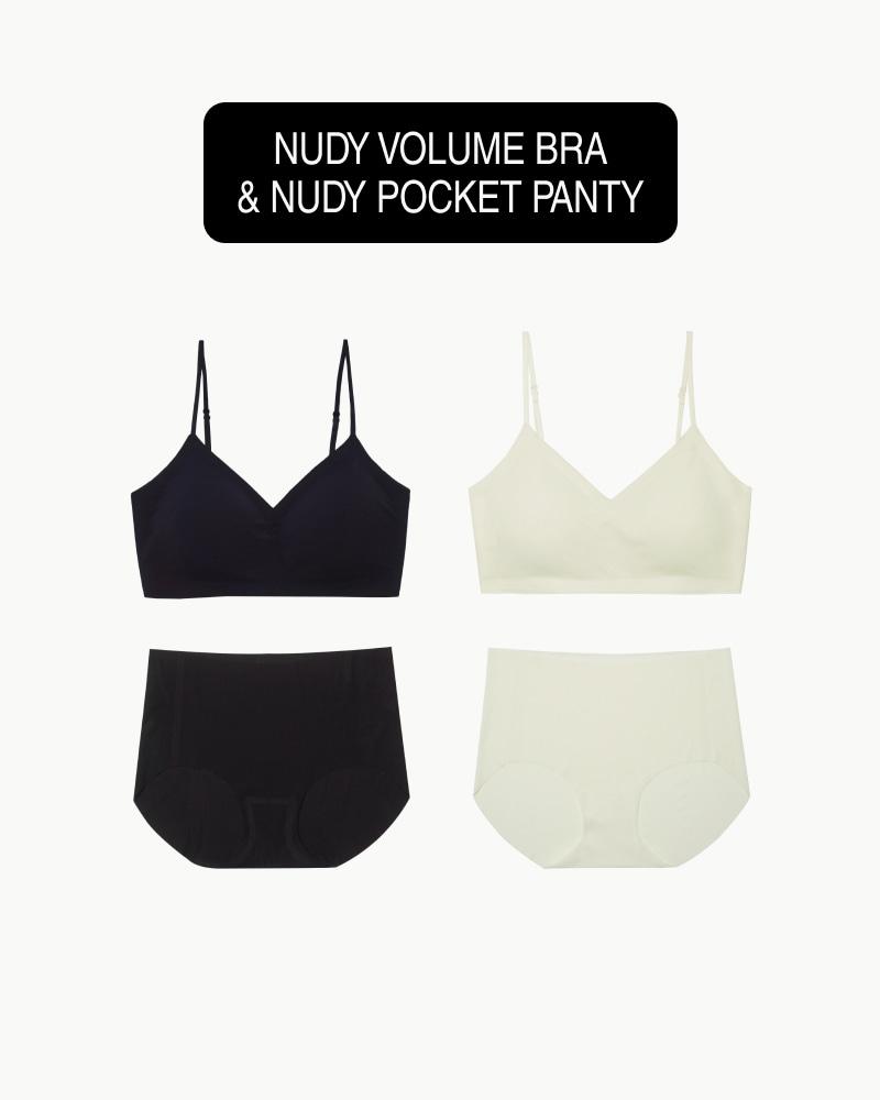 누디 볼륨 브라&누디 포켓 팬티 SET