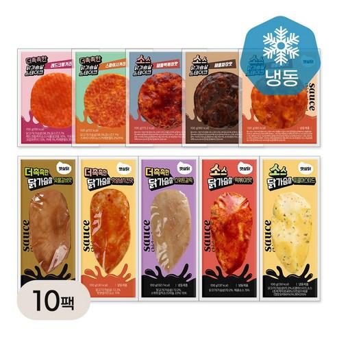 햇살닭 소스 닭가슴살 10종 혼합, 100g, 10개 - 간편닭가슴살 | 쿠팡