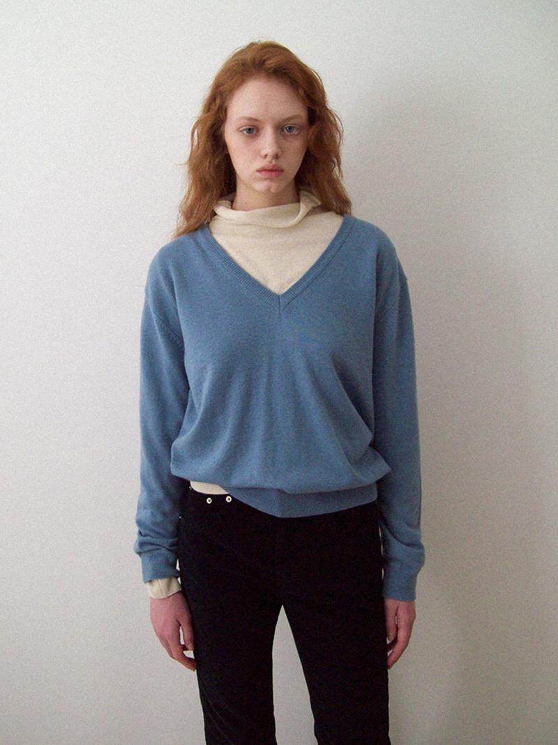 Approach V Neck Knit Winter Sky (2nd)