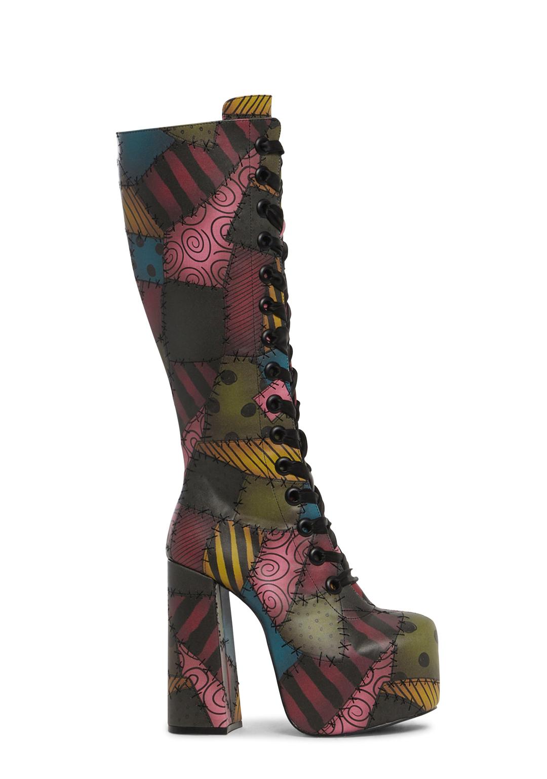 Stitched-Up Style Platform Boots - MULTI / US 5