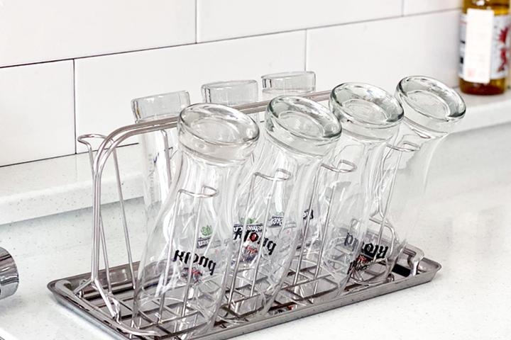 스텐물받침 컵건조대 컵정리대