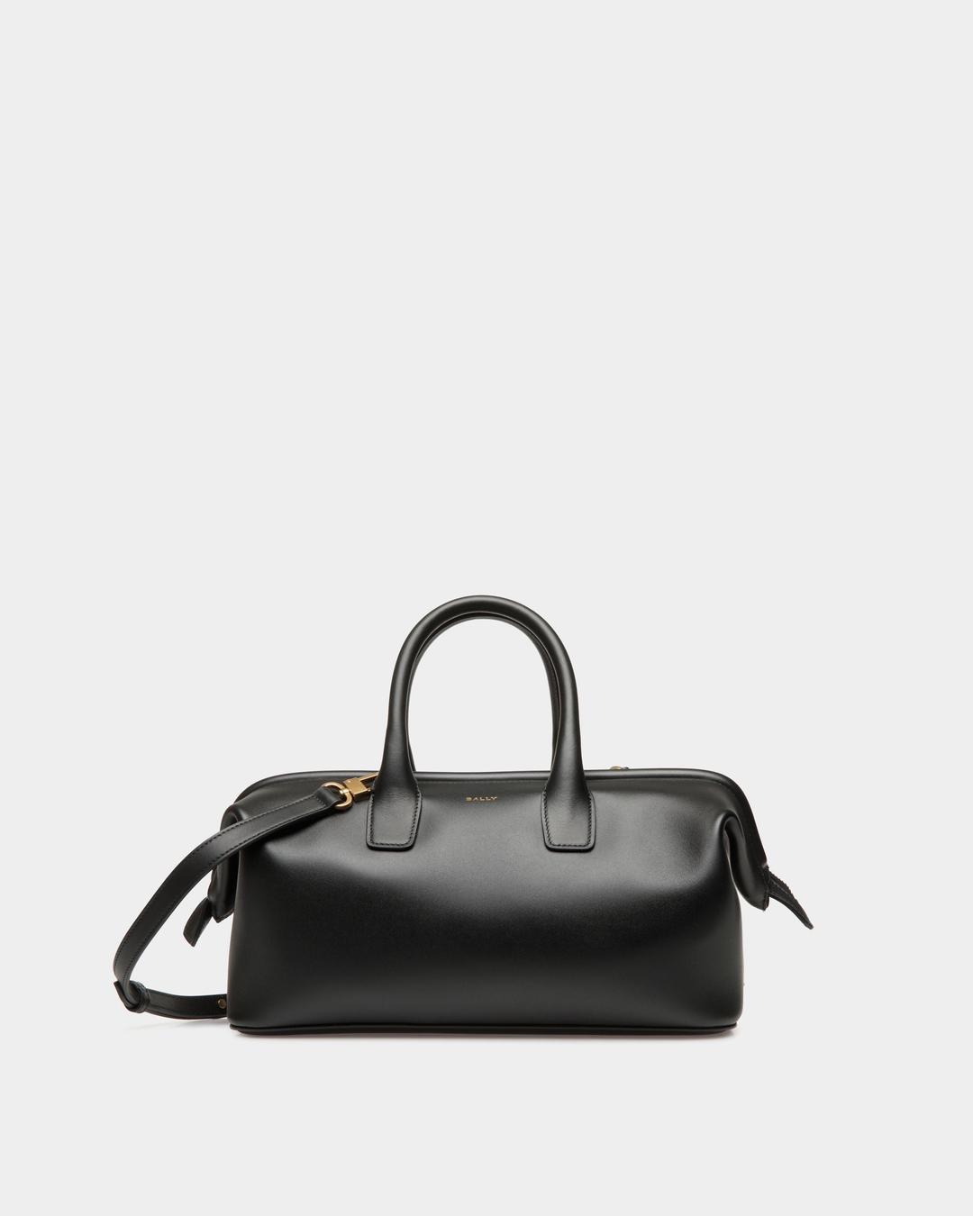 Belle Small Top Handle Bag In Black Leather