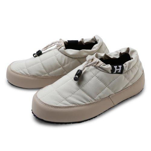 콘라드 남여공용 패딩 슬립온 퍼 안감 베이지