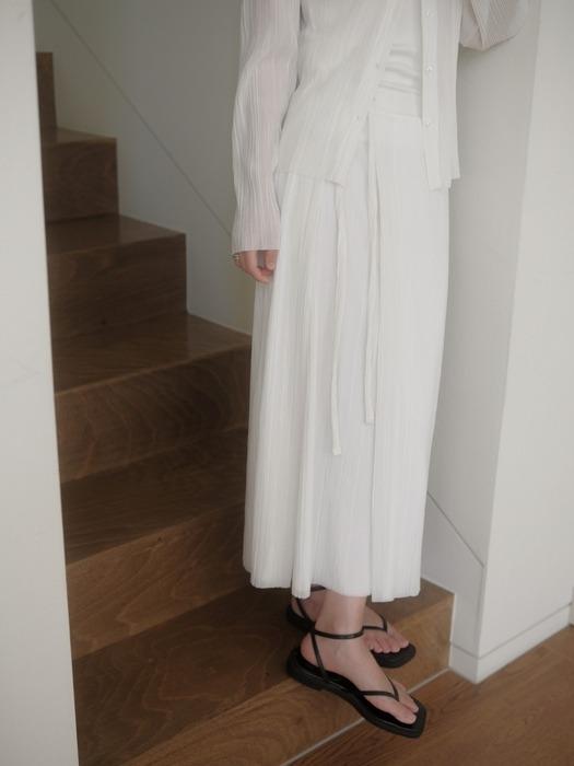 아일라 썸머 플리츠 랩 밴딩 스커트_Ayla skirt[white]