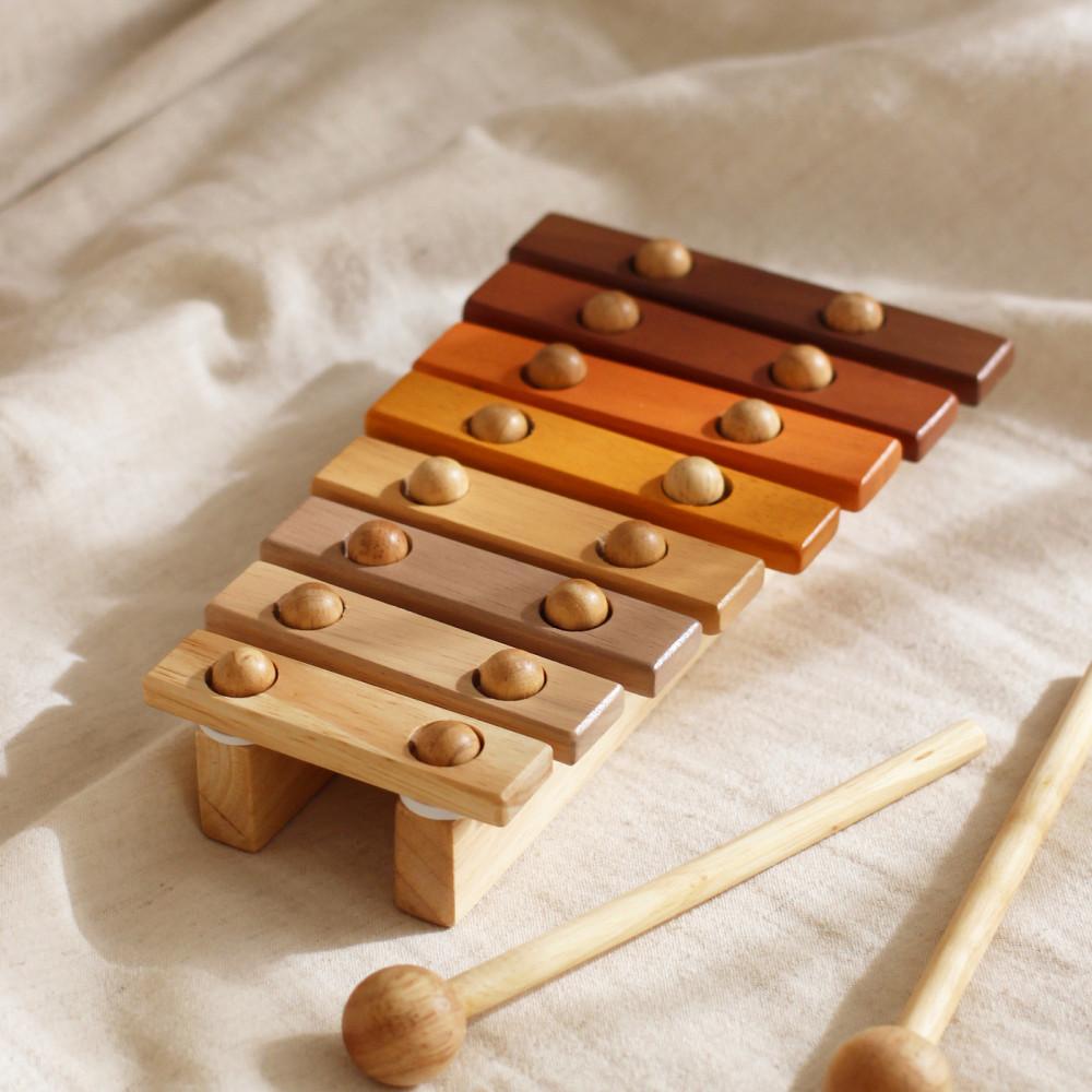 아카시아봉봉 원목 실로폰 악기 아기장난감 교구 두드리기 리듬 놀이 완구