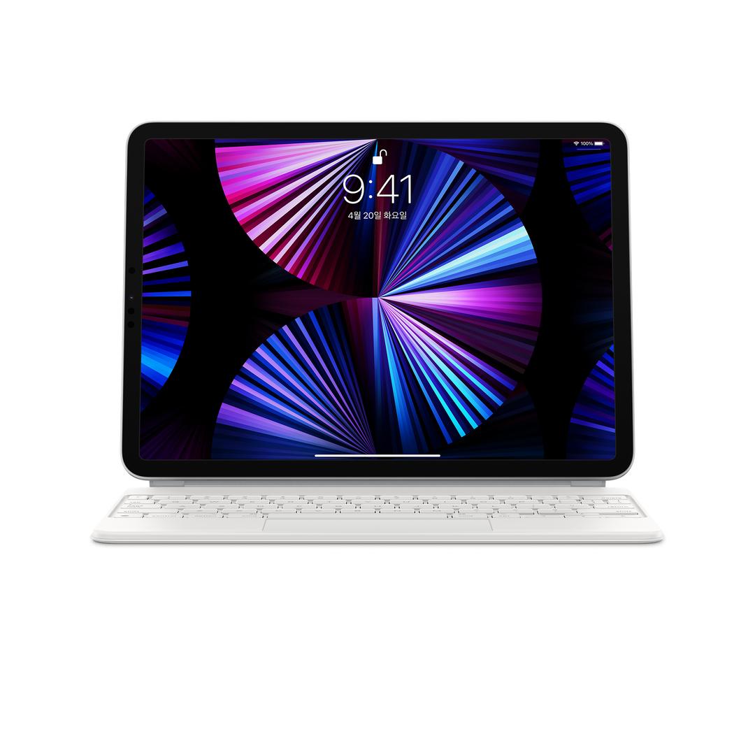 11형 iPad Pro(3세대) 및 iPad Air(4세대)용 Magic Keyboard - 한국어 - 화이트