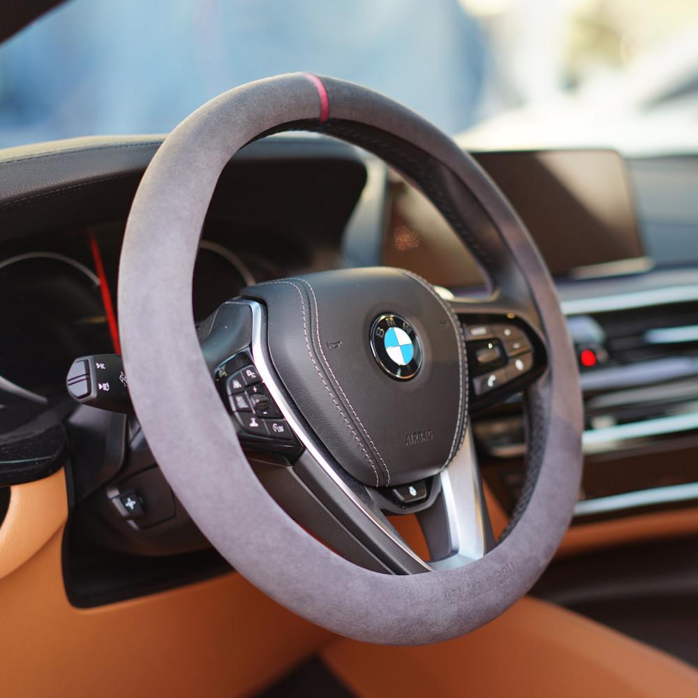 아르누보 자동차 핸들커버 겨울 열선 스웨이드