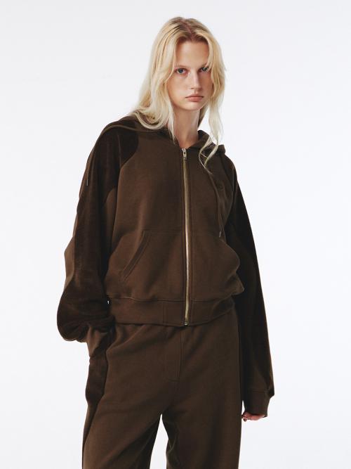 Flow Zip-Up Hoodie Brown