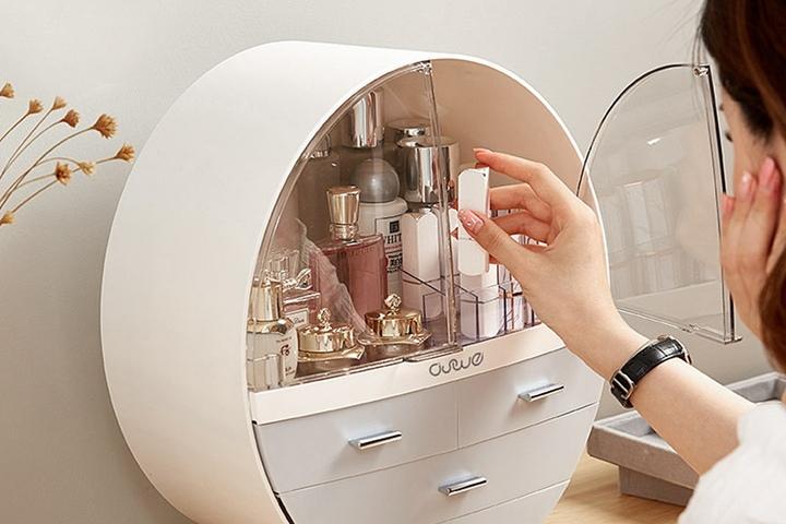 유니크 화장품 보관함 정리대