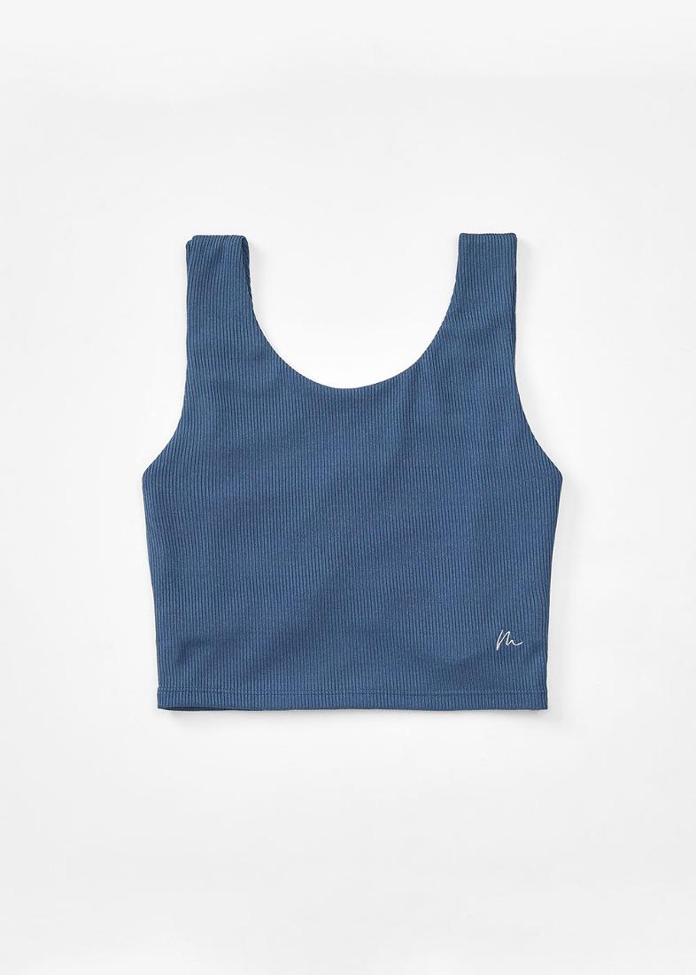 크롭 골지 브라탑_마린블루