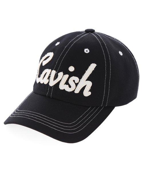 STITCH POINT SCRIPT LOGO CAP BLACK(CV2CFUAB21A)