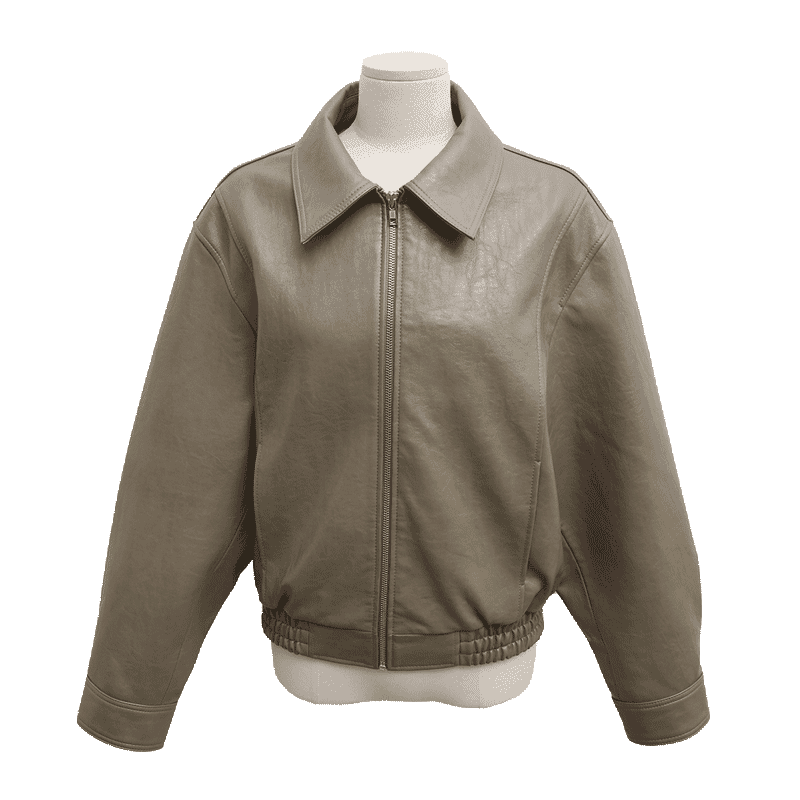 스무드크랙링클 집업레더자켓