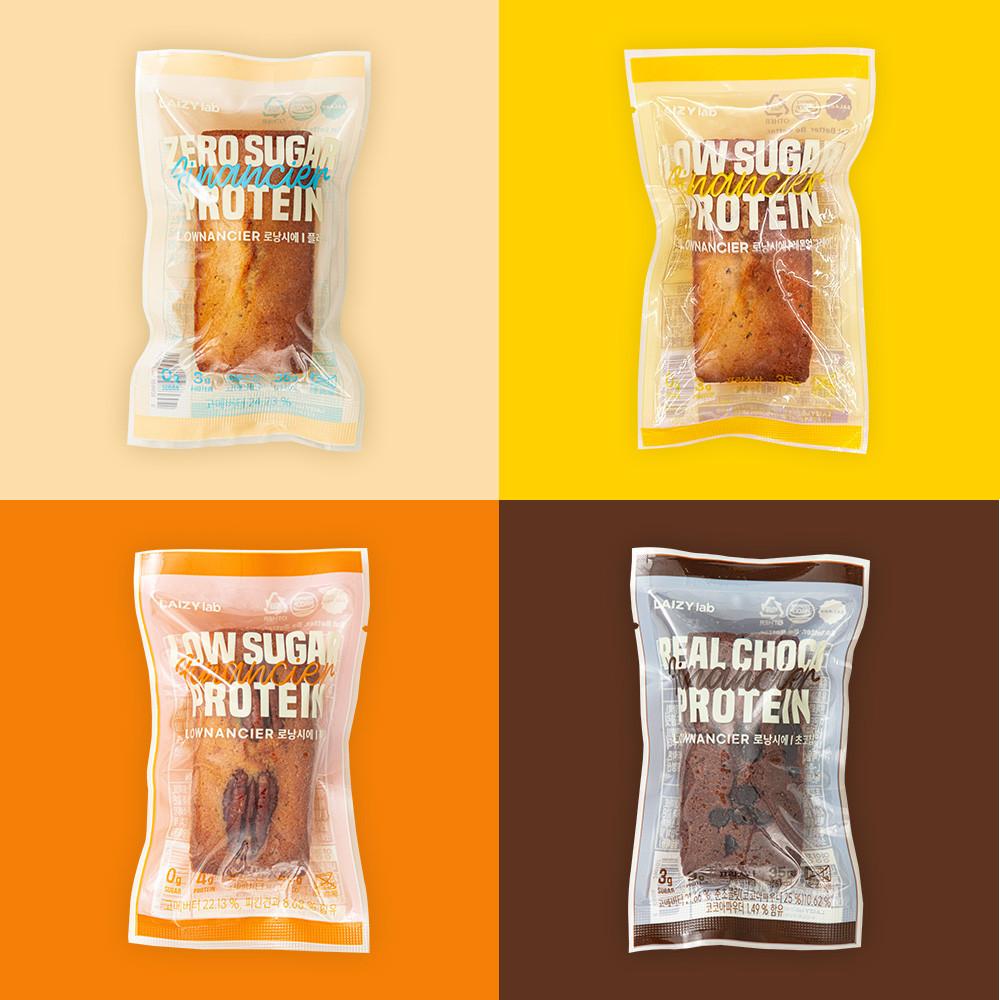 레이지랩 로낭시에 저당 디저트 프로틴빵 구움과자 버터 휘낭시에 4종 세트 [원산지:국산(서울특별시 강서구)]