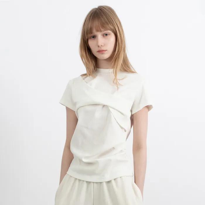 Layered Cross Top _ White