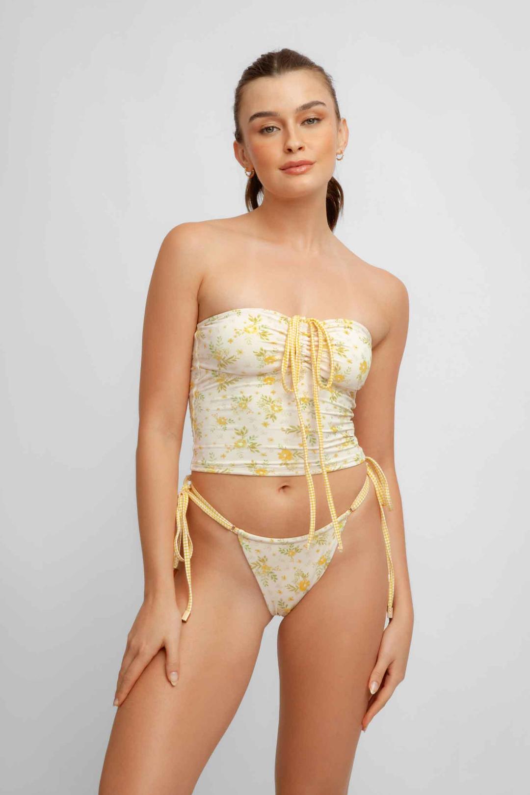 Elya Tankini Top / Marigold Pointelle - XS