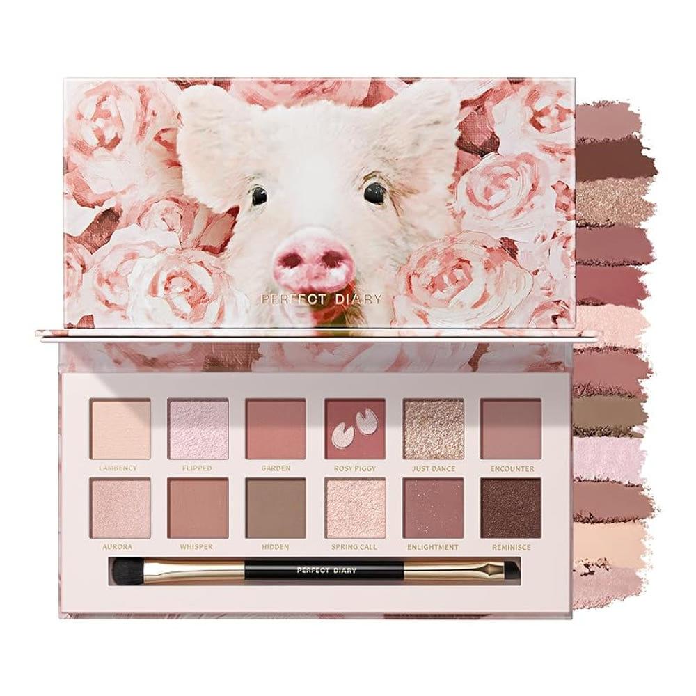 퍼펙트 다이어리 동물 아이섀도 팔레트 1.2gx12색 로즈핑크