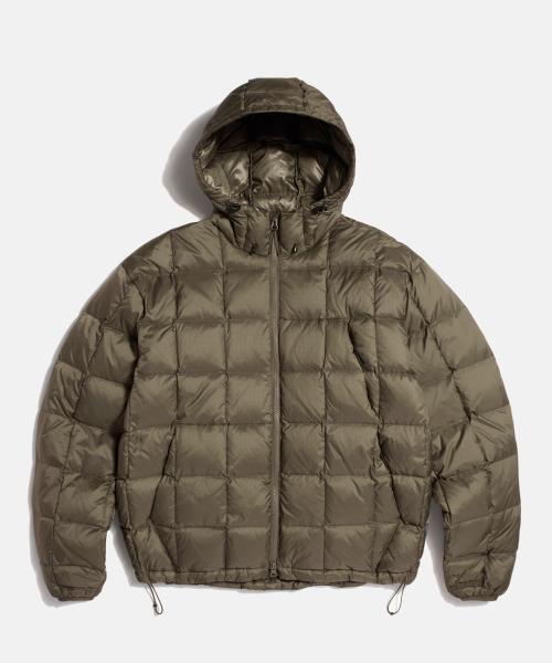 Hooded Light Down Jacket Taupe
