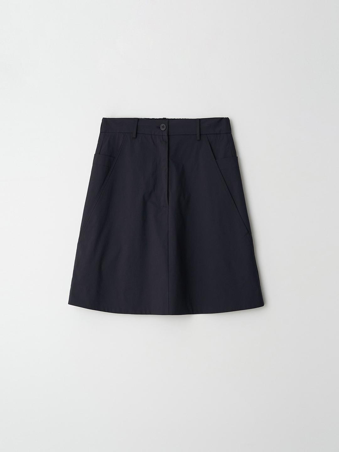 Capri Cotton Banding Skirt - Navy