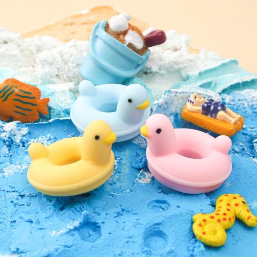 미니어처 컬러 오리 튜브 장식 데코 3개입