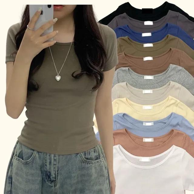 1+1할인[슬림핏/기획] 비타 베이직 슬릿핏 기본티 반소매티셔츠 반팔티 여름반팔 유넥티 (11Col)