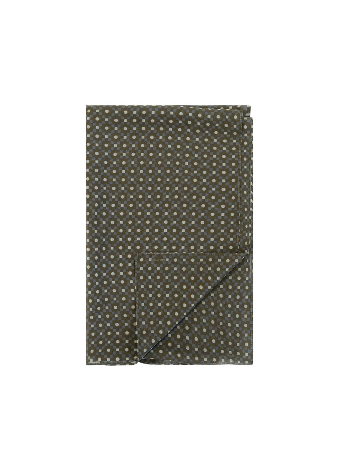 Geo Silk Scarf - Olive / One Size