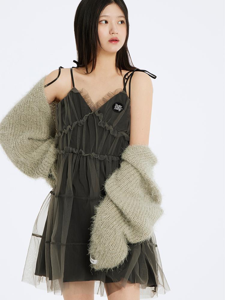 Bettyboop Lace Layered Frill Mini Dress