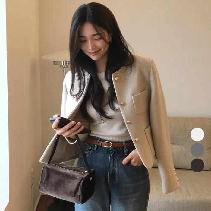 [Beige 10/30 예약배송]Stella wool jacket_3color